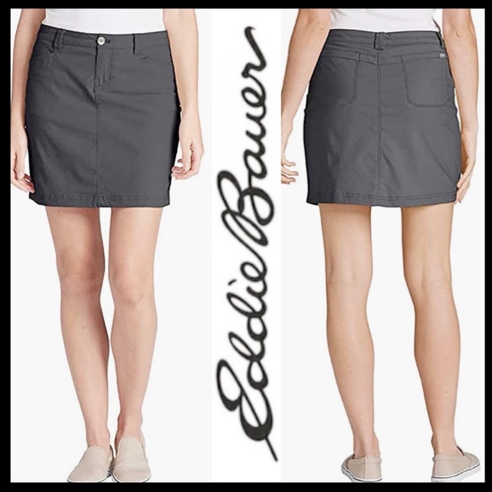 Eddie Bauer Adventurer 2.0 Hiking High Rise Athleisure Skort Skirt Gray Size 4